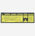 Large Print Keyboard - Black Print on Yellow