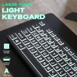Large USB Backlit Keyboard with Oversized Letters